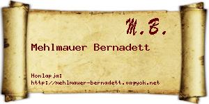 Mehlmauer Bernadett névjegykártya