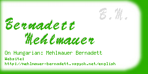 bernadett mehlmauer business card